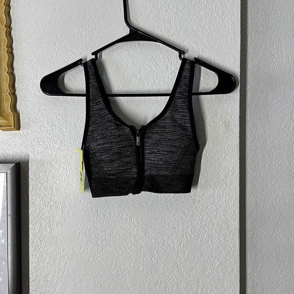 All in Motion Size XS Black & Gray Sports Bra NWT
